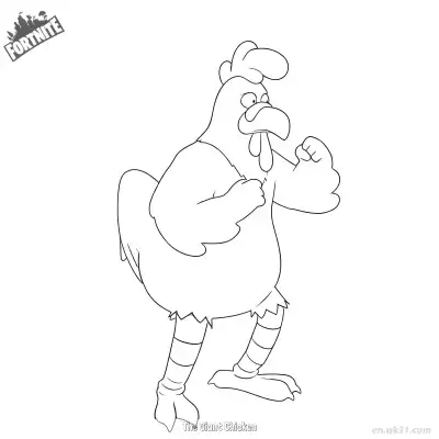 Free printable The Giant Chicken 02 Coloring Page - Free PDF Printable Fortnite Coloring Sheets coloring page
